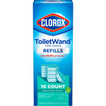 Front view of Clorox ToiletWand refills packaging showing brand logo and 10 count label