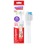Colgate Advanced Cavity Fighter kids sonic toothbrush packaging with brush head close-up and red decorative handle visible