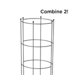 Two Expert Gardener half-round trellis units combined to form a cylindrical support, shown with 'Combine 2!' text on white background.
