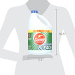 Comet Ultra bleach jug displayed with silhouette size guide showing approximate height and width