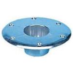 CP Products stainless steel round base flange with six countersunk screw holes and central socket