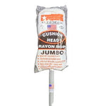 Cushion Head Jumbo Rayon Mop displayed upright with clear packaging, showing label on head and US flag sticker on handle.