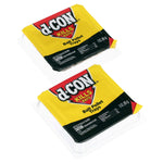 Two sealed d-CON bait pellet tray packages in yellow branded wrappers seated in clear plastic trays