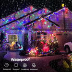 Uncahome Christmas Icicle Lights Outdoor，400 LED 400Inch 8 Modes Timers Waterproof Icicle String Lights ，Led Christmas Lights for Holiday, Party, Xmas Decorations，Multicolor – view 2