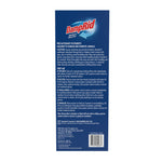 Back panel of DampRid packaging showing precautionary statements, first aid instructions and barcode