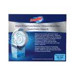 Back of a DampRid Refill Pack box with product description text and illustration of the tablet in a container