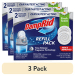 Three DampRid refill pack boxes with Fresh Scent branding and a '3 Pack' label at the bottom