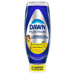 Single upside-down Dawn Platinum Clean Lemon bottle with EZ-Squeeze cap and label visible