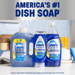 Kitchen scene showing three Dawn Platinum product formats under headline "America's #1 Dish Soap"