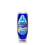 Front view of Dawn Platinum Plus PowerSuds bottle on white background showing brand logo and label