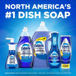 Product lineup graphic of several Dawn Platinum products including a Powerwash spray and refill under the headline "North America's #1 Dish Soap."