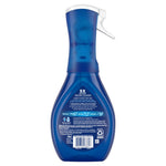 Rear view of a blue Dawn Powerwash spray bottle showing directions for use, icons and a barcode on the label