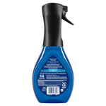 Rear view of a blue Dawn Powerwash spray bottle showing directions and product information on the label