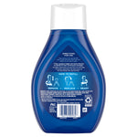 Rear view of a Dawn Platinum Plus Powerwash refill bottle showing directions, refill instructions, and barcode