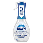 Single Dawn Platinum Plus Powerwash Free & Clear spray bottle with trigger and 5X faster grease claim on label