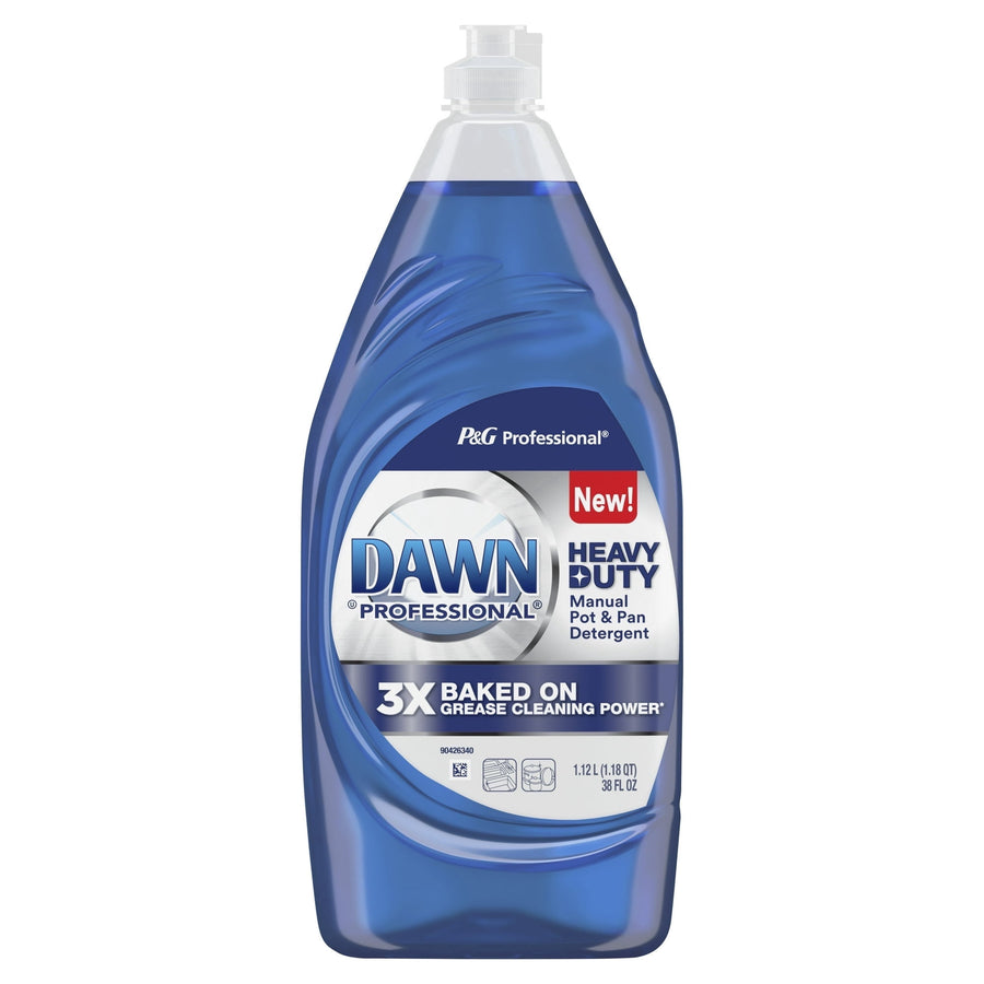 Blue Dawn Professional Heavy Duty manual pot and pan detergent bottle with front label and clear flip-top cap