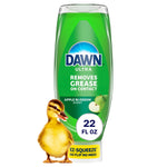 Single green Dawn Ultra bottle labeled Apple Blossom scent with a duckling and a 22 fl oz badge on a white background.