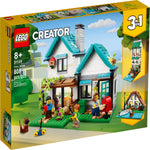 LEGO Creator 3 in 1 Cozy House Building Kit, Rebuild into 3 Different Houses, Includes Family Minifigures and Accessories, DIY Building Toy Ideas for Outdoor Play for Kids, Boys and Girls, 31139 – view 2