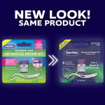 Comparison graphic showing old and new DenTek Temparin Max packaging with headline “NEW LOOK! SAME PRODUCT”