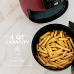 Ninja Air Fryer 4-Qt, 3-in-1, Air Fry Reheat Dehydrate, Nonstick, Dishwasher Safe, Compact, AF100WMRD Red – view 2