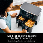 Ninja Foodi 6-in-1 10-qt. XL 2-Basket Air Fryer with DualZone Technology, DZ401 – view 2