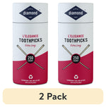 Two Diamond L'Elegance cardboard tubes of extra long toothpicks with pink lower panels