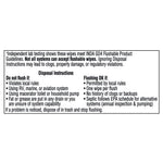 Disposal instructions panel noting INDA GD4 flushable guideline details and do not flush / flushing OK bullet points.