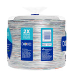 Wrapped retail pack of Dixie floral 10-inch paper plates showing side label with branding and bar code