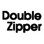 Bold black text on white background reading 'Double Zipper' in a thick rounded font