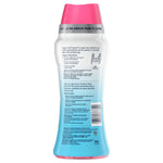 Rear view of a Downy Fresh Protect bottle showing usage instructions, barcode and product copy