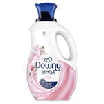 Downy Gentle Cherry Blossom liquid fabric softener bottle on white background showing front label and handle