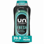 Studio product image of Downy Unstopables Fresh Boost black bottle with teal accent and ounces callout