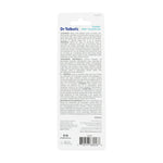 Back of Dr. Talbot's packaged toddler 360° toothbrush card showing product text, warnings, and barcode on white background.