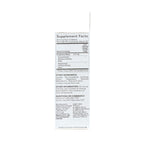 Side panel of product box showing supplement facts and ingredient listing in a clear nutrition label layout