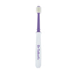 Single Dr. Talbot's purple-neck 360° toddler toothbrush with white handle and purple logo on a white background.