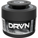 Angled studio shot of a DRVN Dark Sky gel can showing the lid vent and part of the product label with barcode.