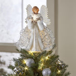 Angel Tree Topper Christmas Tree Decoration Gold Angel Doll Tree Topper Light Up Christmas Tree – view 3