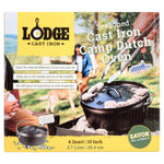 Lodge Pre-Seasoned Cast Iron Deep Camp Dutch Oven with Lid, 4 Quart Dual Handles & Steel Handle with Strong Lid for Heavy-Duty Camping Cookware, Outdoor Use & Campfire Cooking – view 2