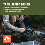 Ozark Trail Ultra-Lightweight Backpacking Chair with Carry Bag, Turquoise Sea Frame