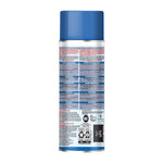 Rear view of Easy-Off aerosol can showing small-print instructions, icons and UPC