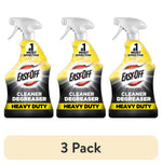 Three Easy-Off Heavy Duty Cleaner Degreaser spray bottles shown side-by-side on a white background