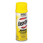 Angled view of Easy-Off Pro heavy duty oven and grill cleaner aerosol can with yellow cap and branding
