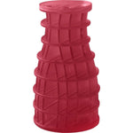 Red Eco Air 2.0 spiced apple cone-style gel air freshener with ribbed spiral exterior on white background