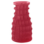 Red Eco Air 2.0 spiced apple cone-style gel air freshener with ribbed spiral exterior on white background