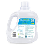 Rear view of ECOS lavender liquid laundry detergent jug showing instructions and ingredient panel