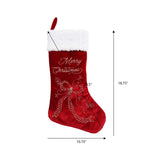Velvet Christmas Stocking, Burgundy, 18.75", by Holiday Time – view 2