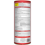 Back panel of the Eliminator granules canister with first aid, directions and storage instructions in small text.