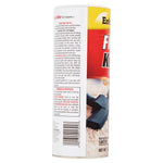 Side view of Enforcer carpet flea killer can showing usage directions and barcode