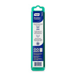 Rear view of Equate rotation toothbrush retail blister pack showing product information, icons, and barcode on teal backing.