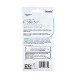 Back of Equate toothbrush protector package showing product description, warnings, barcode and distribution info